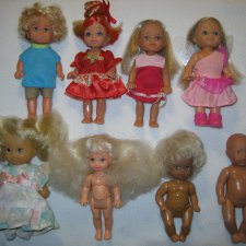 Мини куколки пупсики Baby Born Miniworld (Zapf), Келли Шелли Kelly Shelly (Mattel), Evi Эви (Simba)