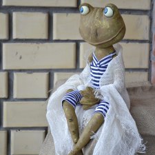 Лягуш, игрушка ручной работы