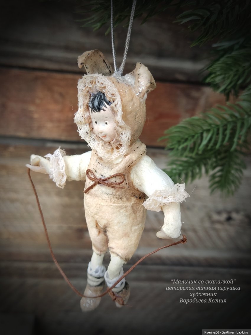 Мои ватные любимки — Ватные игрушки на елку: ретро (фото 6)