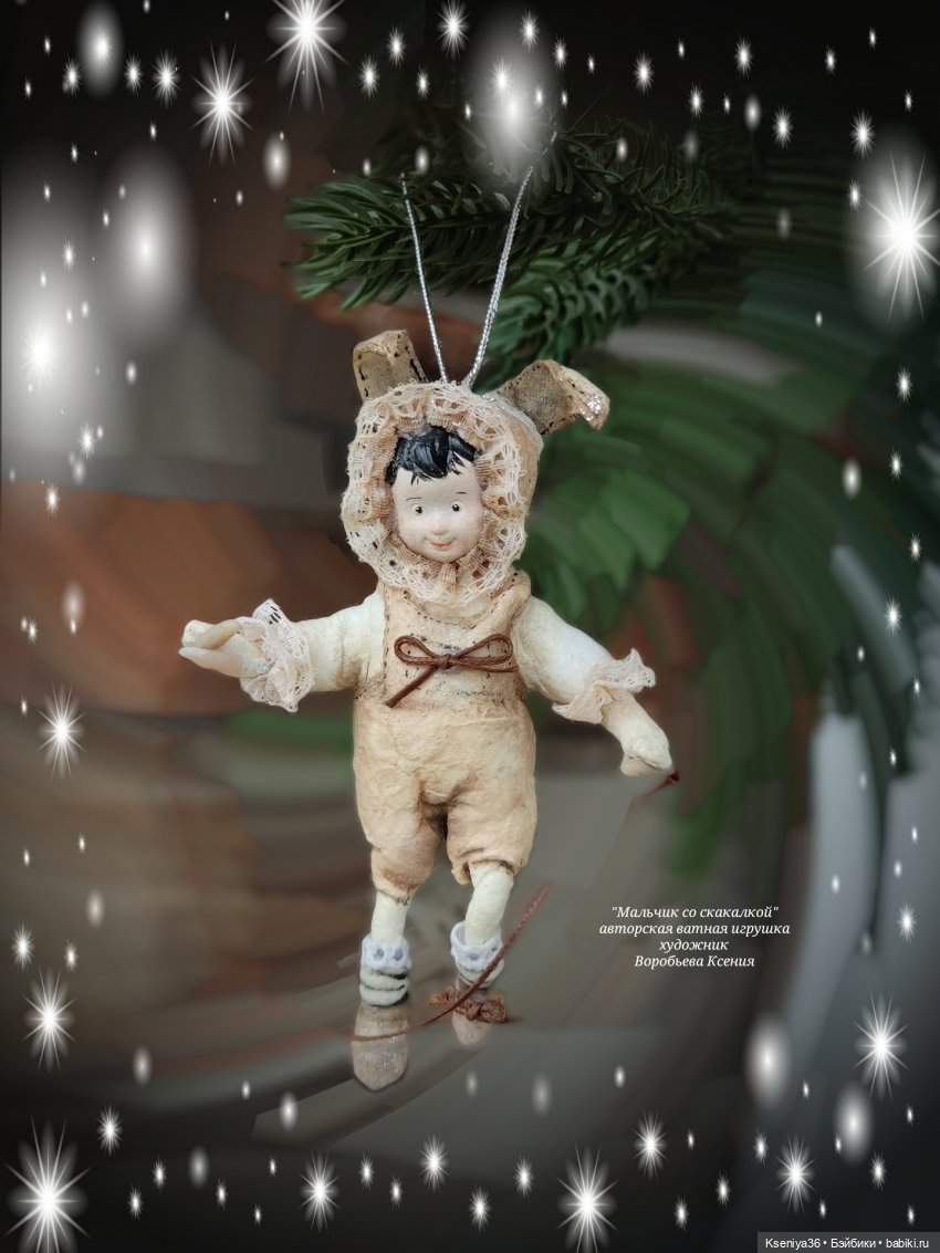 Мои ватные любимки — Ватные игрушки на елку: ретро (фото 4)