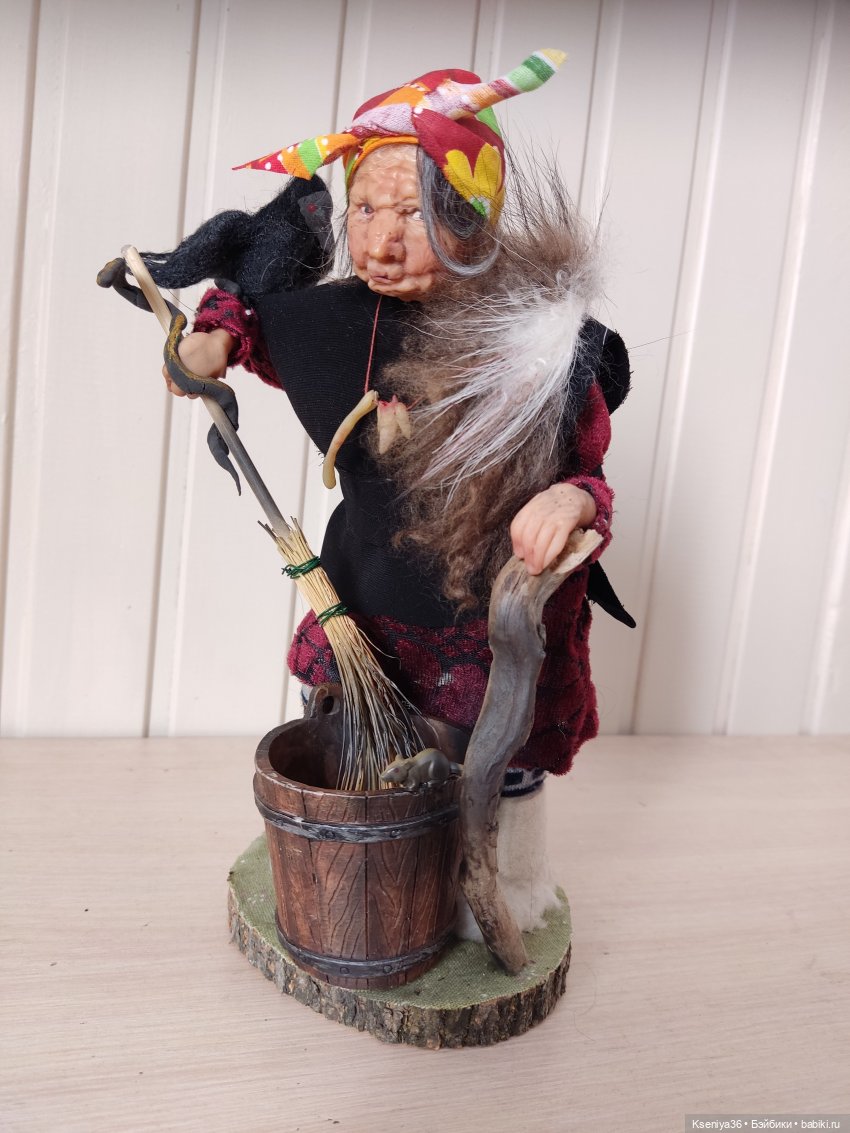 Баба Яга номер 2 — Лепка авторских кукол: полимерная глина (фото 10)