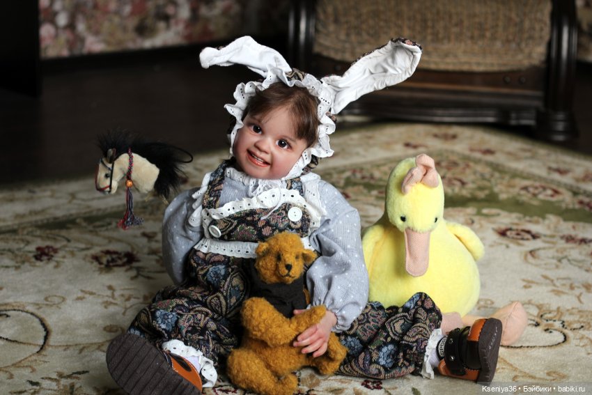 Винтажная Зайка Шанти — Куклы Реборн (Reborn): работы мастеров (фото 8)