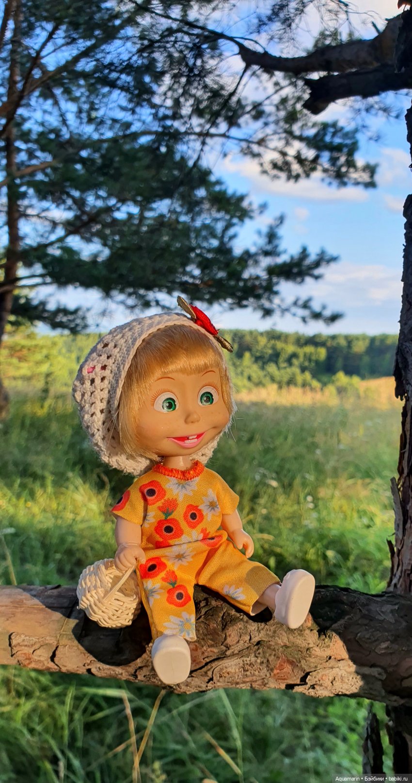 Машка в лесу — Куклы Маша и Медведь (Simba): Маша в кармашке