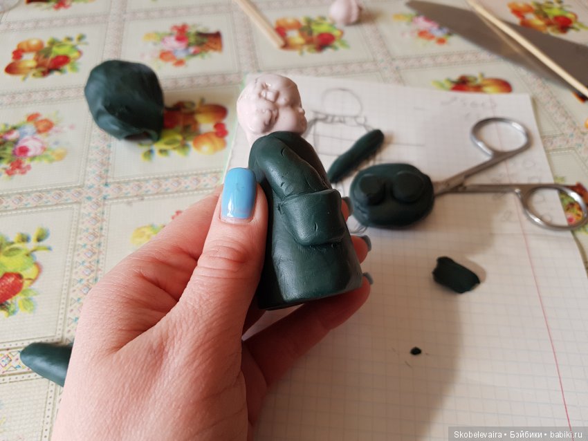 О том, как я делала Варю — Лепка авторских кукол: полимерная глина (фото 4)