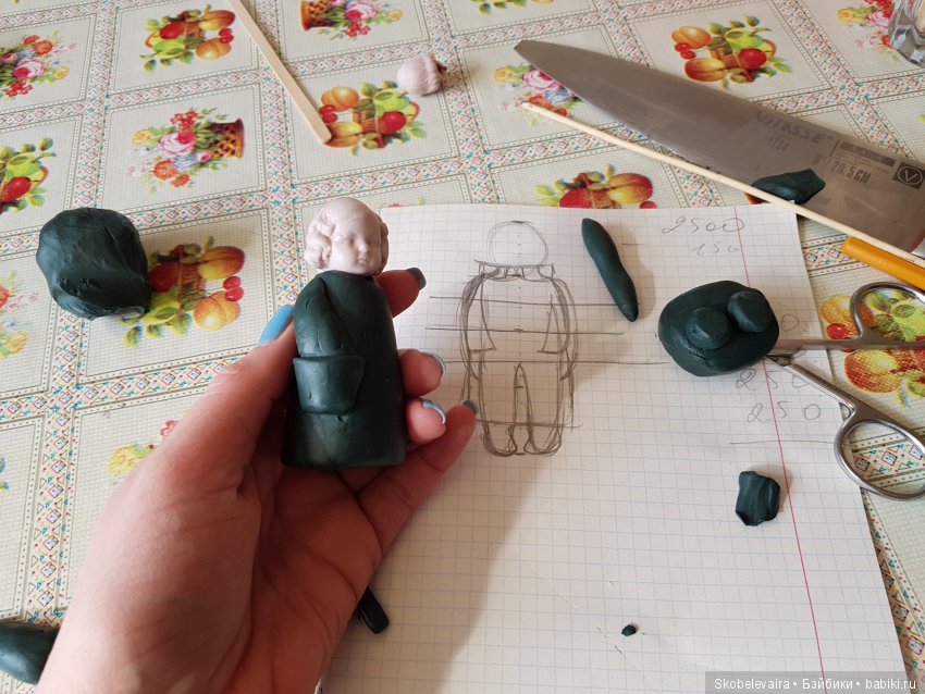 О том, как я делала Варю — Лепка авторских кукол: полимерная глина (фото 5)
