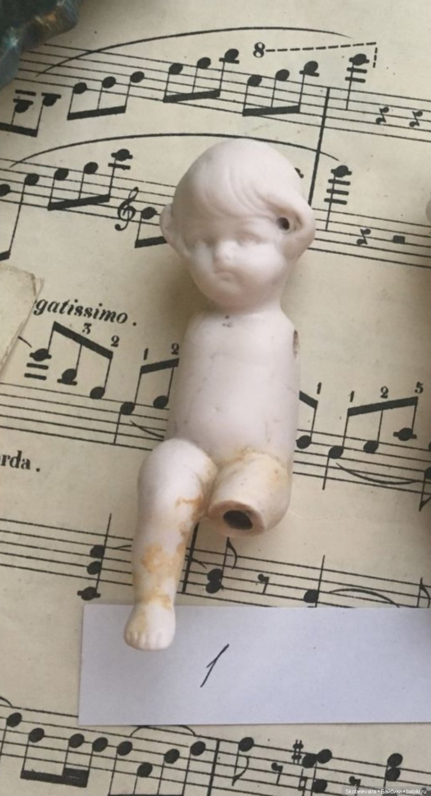 Реставрация антикварной куколки для последующего снятия гипсовых форм