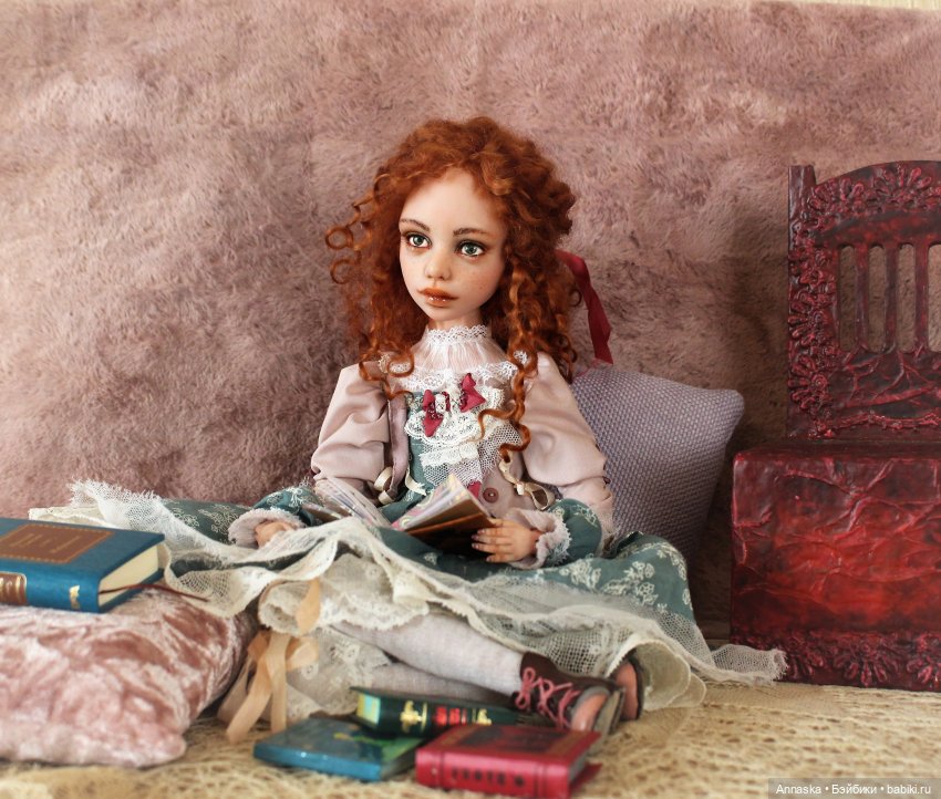 Кларисс в мире книг (авторская кукла от Елены Высотской) (фото 2)