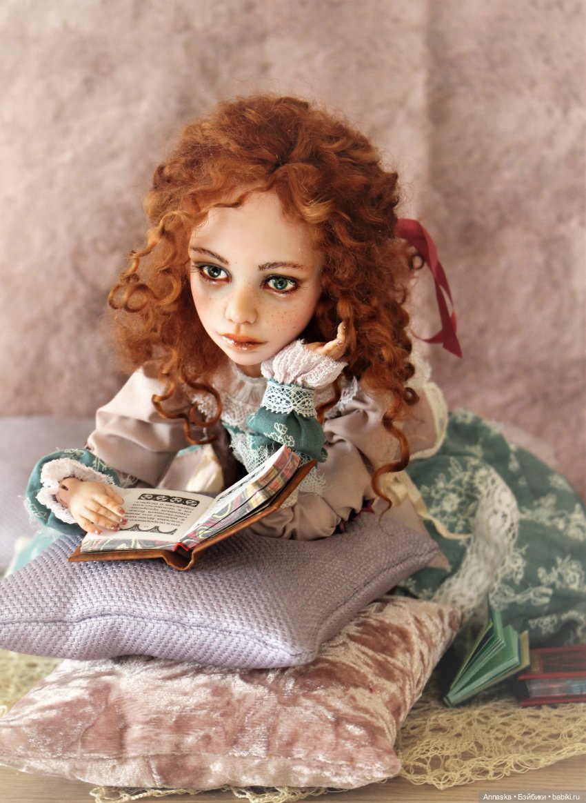 Кларисс в мире книг (авторская кукла от Елены Высотской) (фото 5)