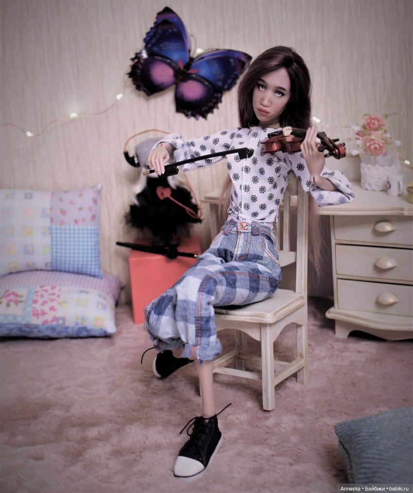 Марусина музыка (авторская шарнирная кукла Екатерины Гончаровой) (фото 8)