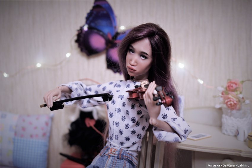 Марусина музыка (авторская шарнирная кукла Екатерины Гончаровой) (фото 7)