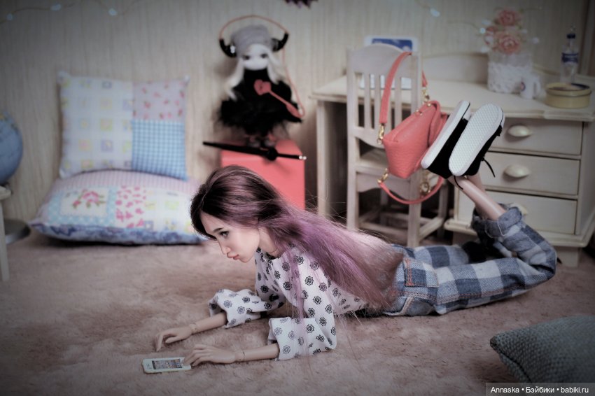 Марусина музыка (авторская шарнирная кукла Екатерины Гончаровой) (фото 3)