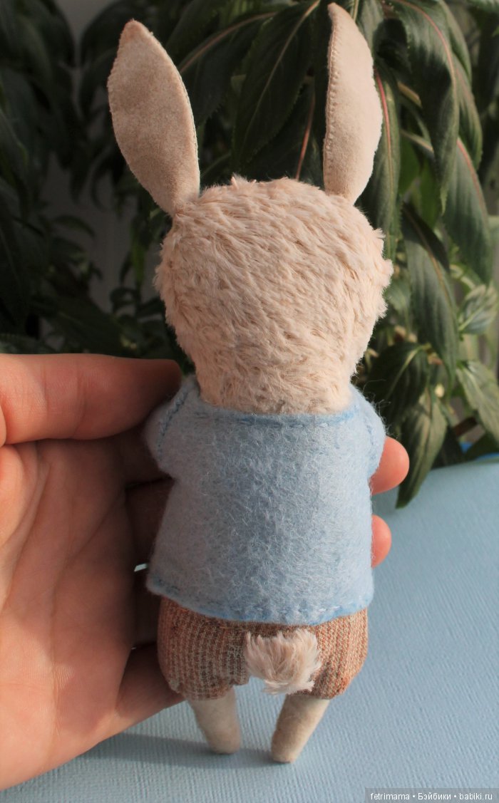Зайчик-голубоглазый мальчик, кукла тедди долл (фото 4)