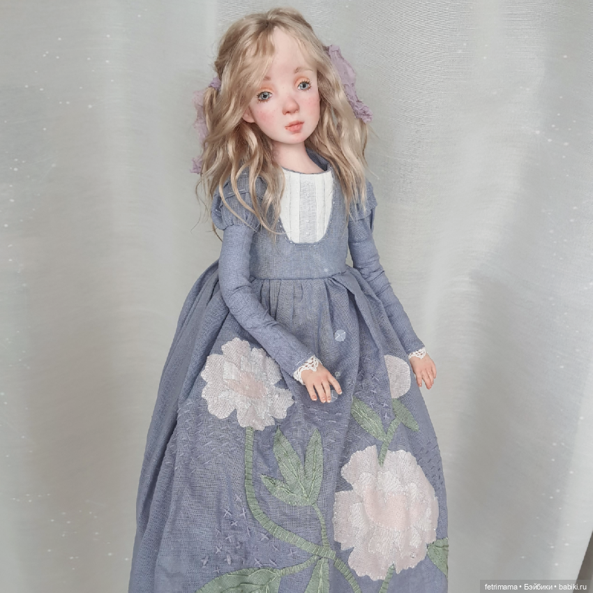 Девочка с пионами | Бэйбики Девочка с пионами — Лепка авторских кукол: полимерная глина (фото 6)