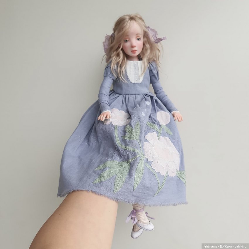 Девочка с пионами | Бэйбики Девочка с пионами — Лепка авторских кукол: полимерная глина (фото 5)