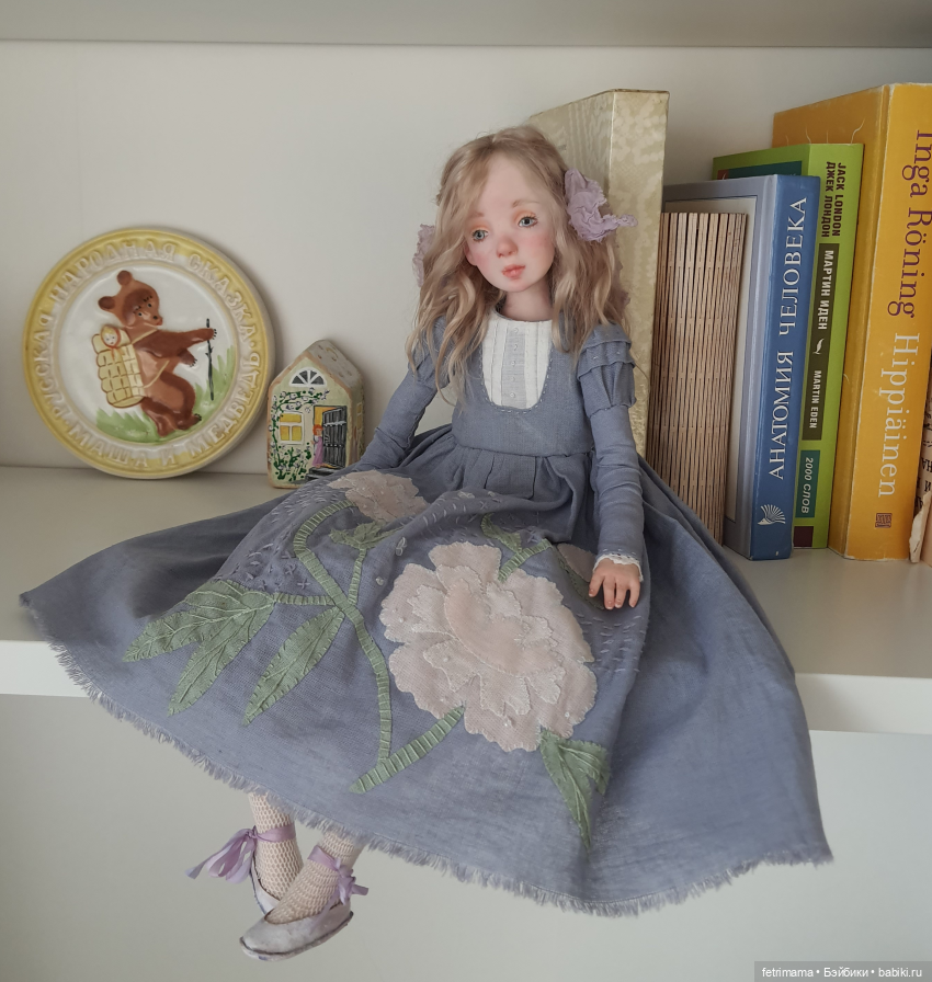 Девочка с пионами | Бэйбики Девочка с пионами — Лепка авторских кукол: полимерная глина (фото 8)