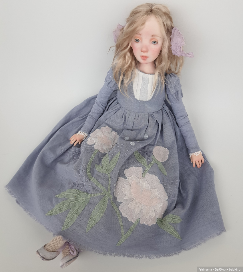 Девочка с пионами | Бэйбики Девочка с пионами — Лепка авторских кукол: полимерная глина (фото 7)