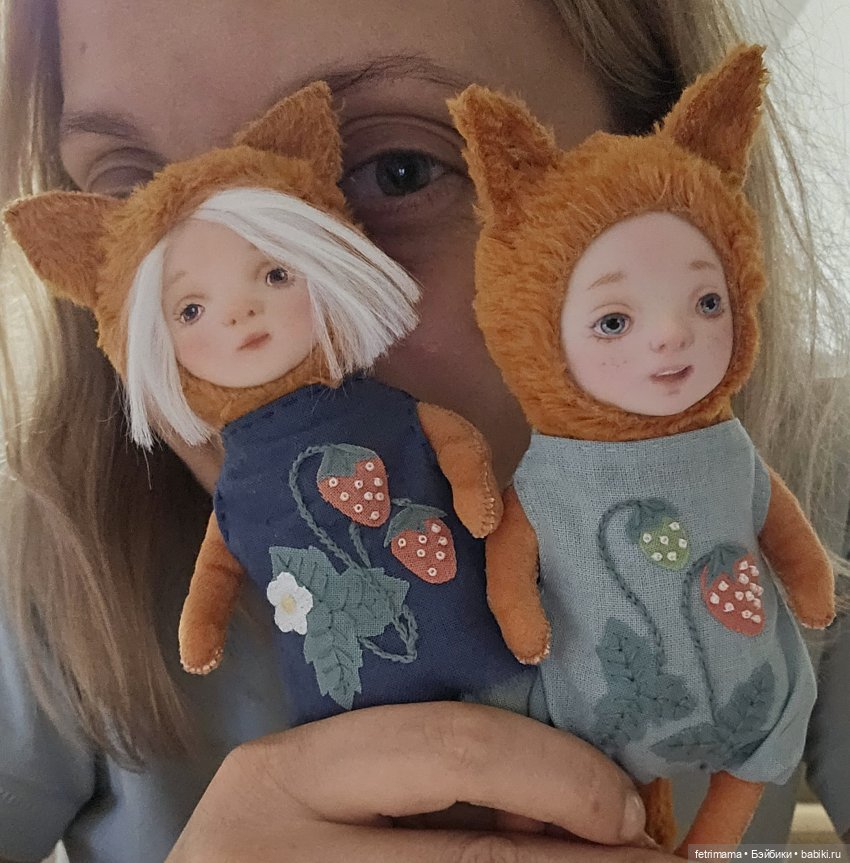 Лисички с земляничкой — Авторские куклы Тедди (фото 7)