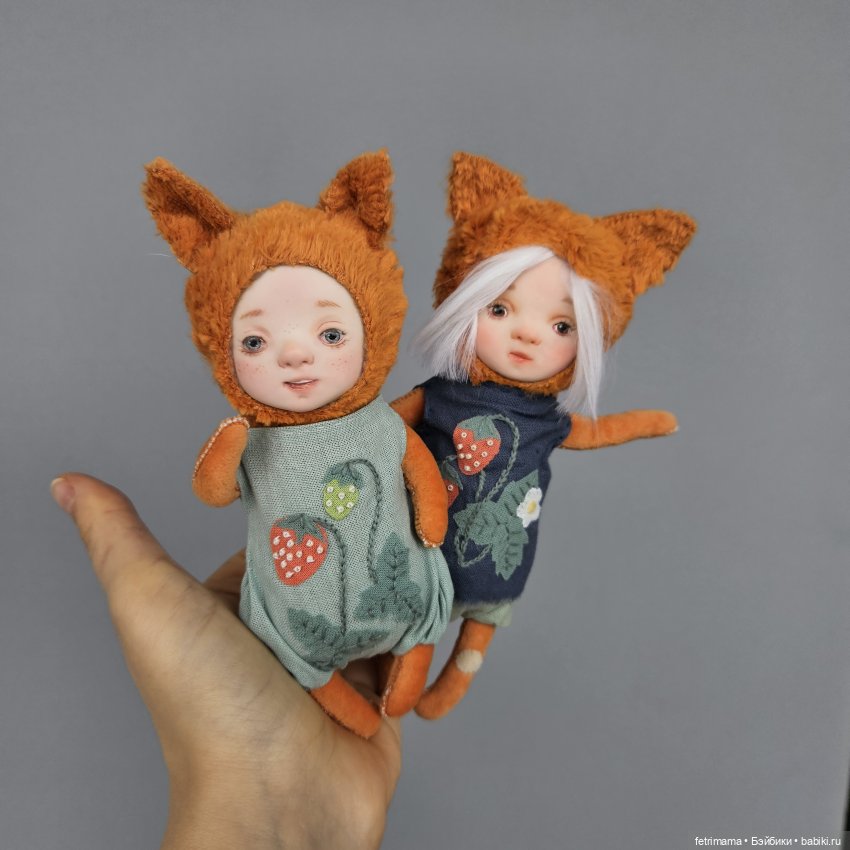 Лисички с земляничкой — Авторские куклы Тедди (фото 6)