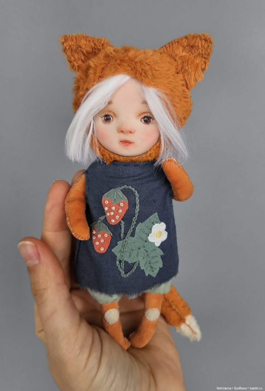 Лисички с земляничкой — Авторские куклы Тедди (фото 4)