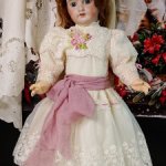 Нарядное платье для антикварных кукол и реплик 55-60см роста