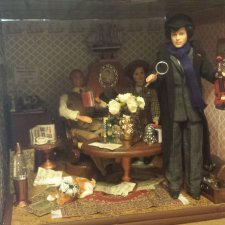 Кабинет Шерлока и портретная кукла Шерлока, ООАК