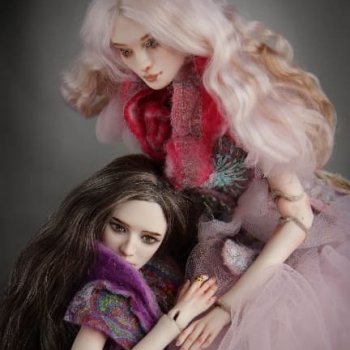 Сирин и Алконост. Фарфоровые шарнирные куклы