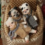 Собачки. Фарфоровые шарнирные