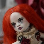 Руби. Фарфоровая шарнирная кукла.