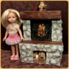 Как я делала камин для кукол