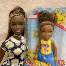 Игровая кукла - Барби семья афро - пышка и малышка мулатка купить в ...