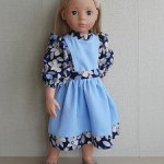 Льняное платье для куклы Götz