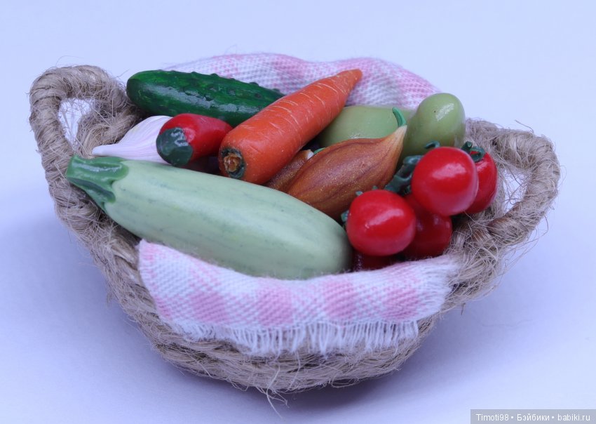 Овощное ассорти — Кукольная миниатюра своими руками: еда