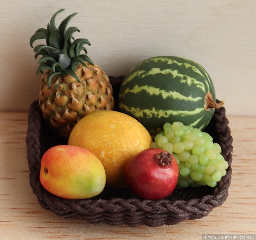 Фруктовый микс — Кукольная миниатюра своими руками: еда