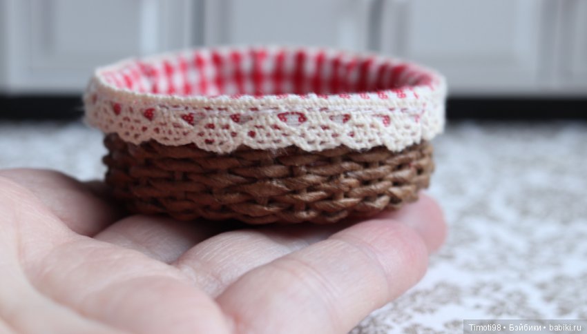 Корзинка — Кукольная миниатюра своими руками: еда