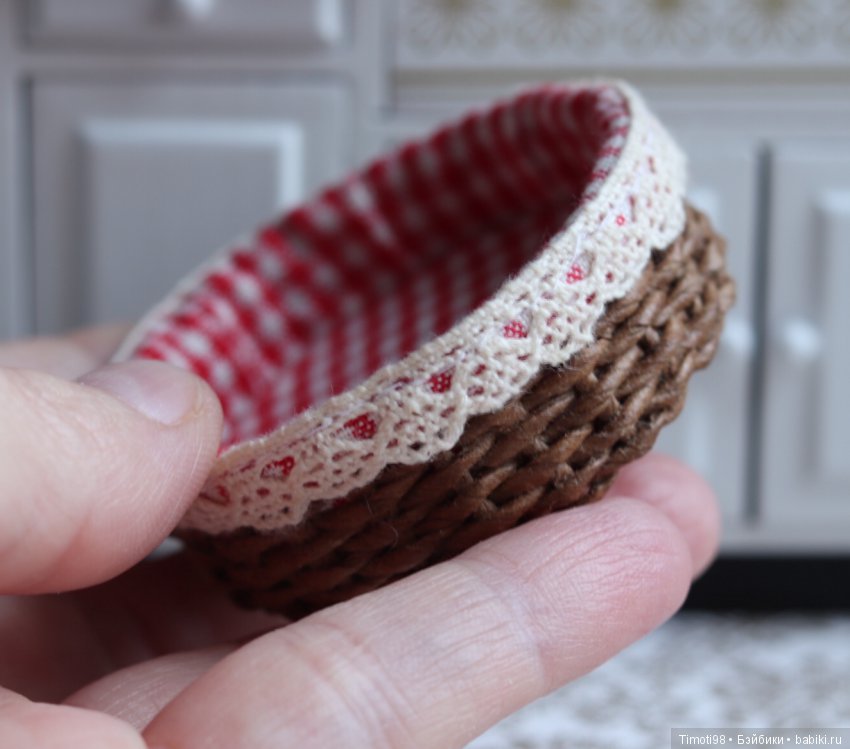 Корзинка — Кукольная миниатюра своими руками: еда (фото 2)