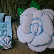 Комплектик в кукольную кроватку "Голубая мечта"