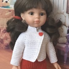 Мастер-класс по вязанию жакета для кукол Paola Reina 32 см