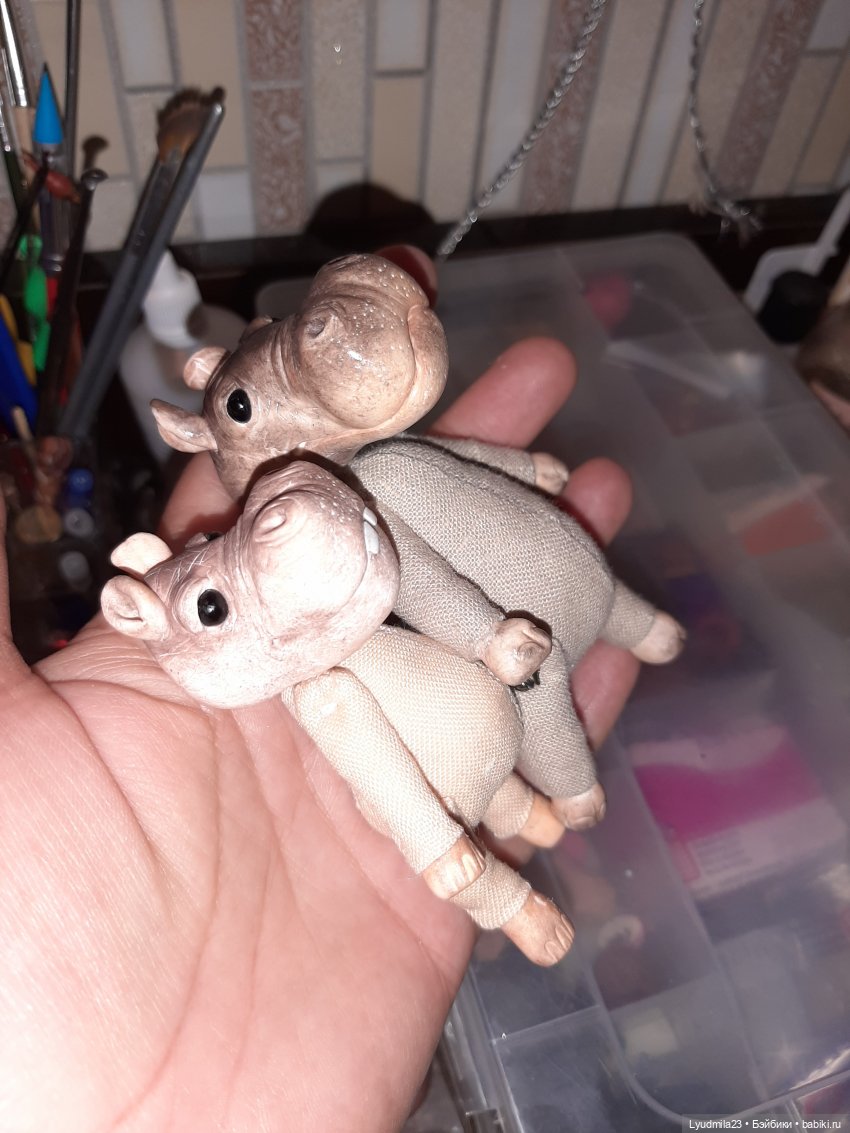 Мои бегемотики | Бэйбики Мои бегемотики — Авторские игрушки ручной работы: Тедди (фото 2)
