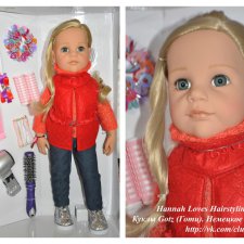 Как допрошить волосы кукле Ханне Готц