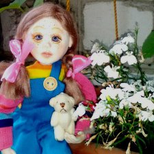 Аришка фантазерка. Авторская кукла ручной работы