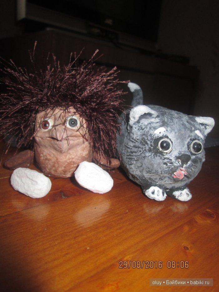Воробышек — Игрушки в смешанной технике (мех и глина): Арт (фото 3)