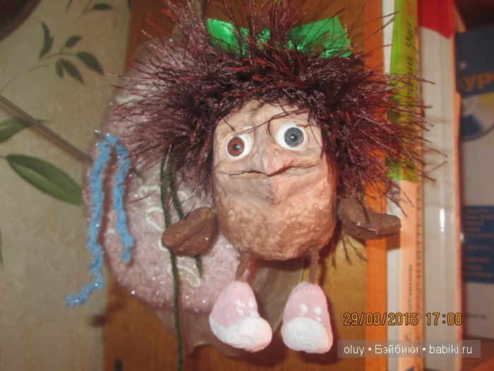 Воробышек — Игрушки в смешанной технике (мех и глина): Арт (фото 4)