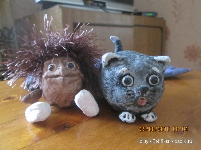 Воробышек — Игрушки в смешанной технике (мех и глина): Арт