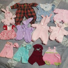 винтажные комбезики для маленьких куколок и пупсов