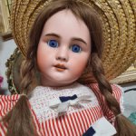 Антикварная французская кукла DEP, 61 см