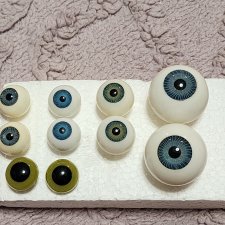 винтажные кукольные глаза пластик, 13-15 мм