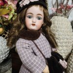 Редкая антикварная куколка Хандверк молд 189, рост 37 см