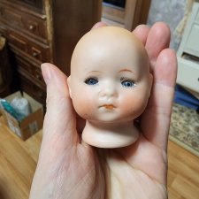 Маленькая антикварная головка для пупсика Арманд Марсель