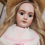 Очень большая антикварная французская кукла DEP, 82 см