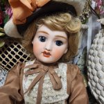 Редкая французская антикварная куколка Жуль Верлингтон, 35 см